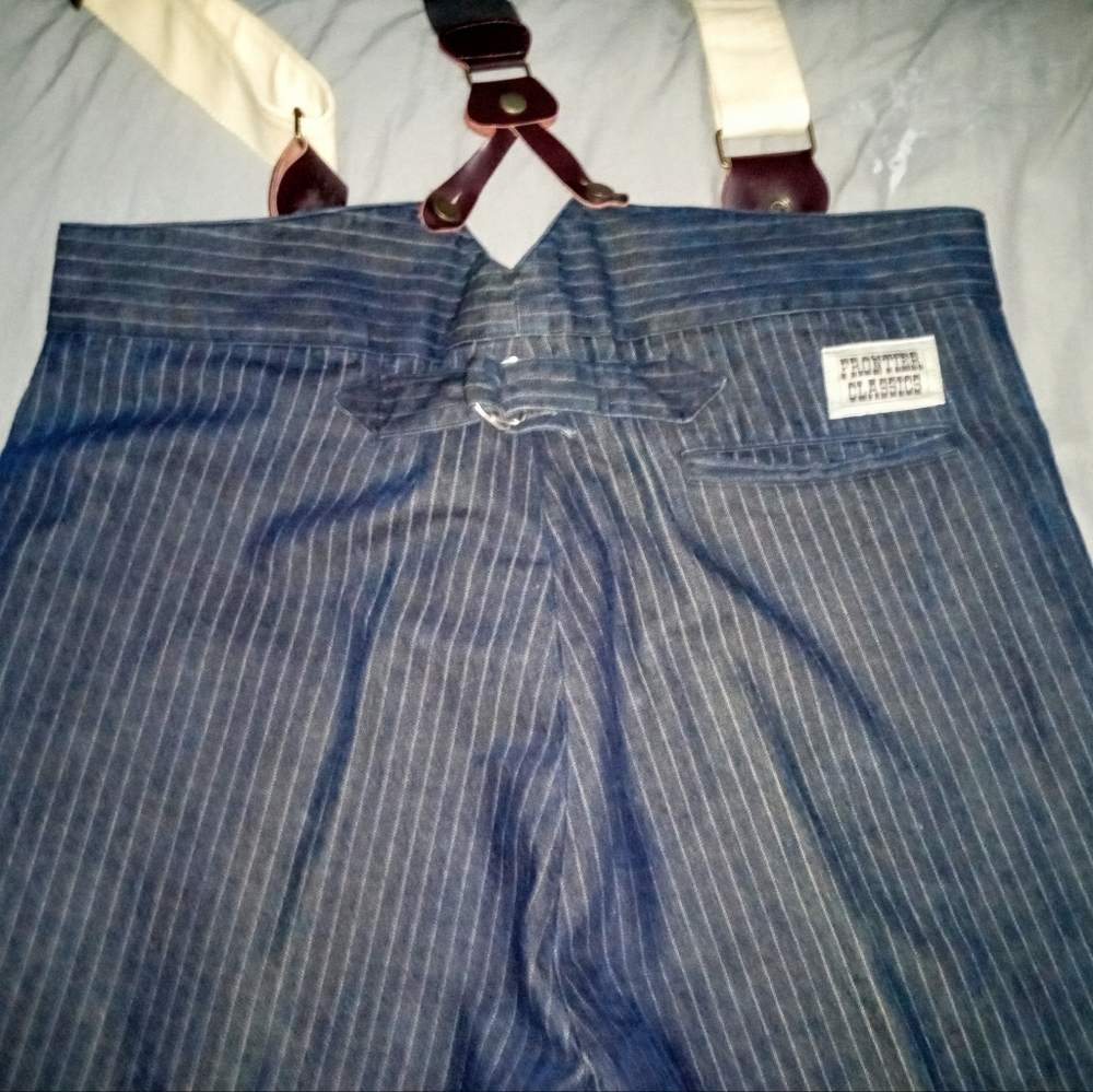 Navy Frontier Classics Pinstripe Vest, Trousers, and Suspenders - Picture 5 of 7